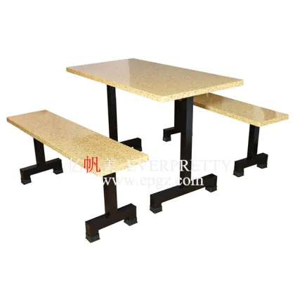 Modern Six-Seater School Restaurant Table and Bench Sets