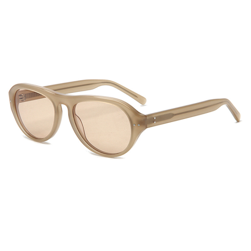Oval Frame Acetate Sunglasses