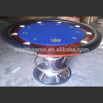 Deluxe 54 Inch Round Poker Table WithSteel Leg
