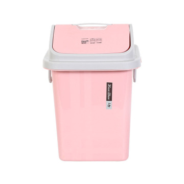 Customized Pull-Out Plastic Trash Bin with Cover for Office and Hotel