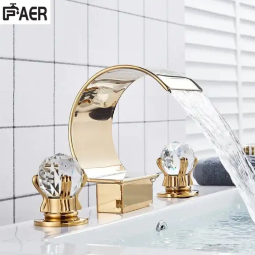 Machiler de lavabo de baño dorado del fregadero