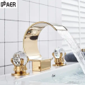 Becken Waschbecken Wasserhahn goldener Waschbeckenmixer