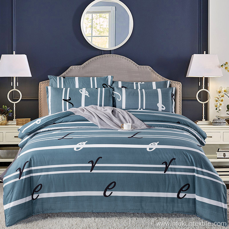 Queen bed sheet cotton bedding set