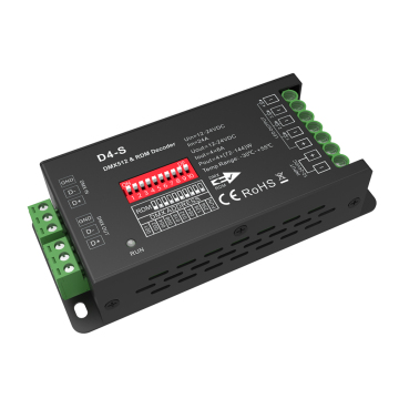 SKYDANCE D4-S: 4 Channel DMX512 RDM Decoder with DIP Switch