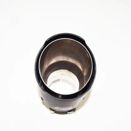SHUNCHI Universal Car Exhaust Muffler Tips Stainless Steel AK Style Carbon Fiber Straight Edge