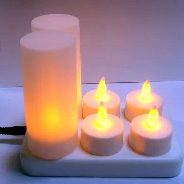 Romance rechargeable LED tealight candle with holder
