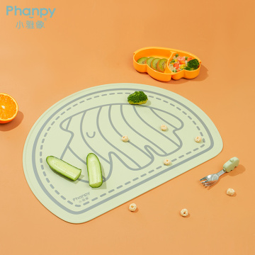 Baby Silicon Feeding Plate Table Top Mat Certified