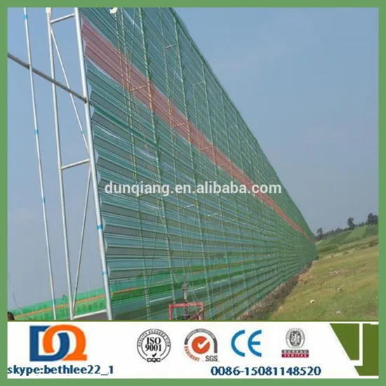 Perforated metal panels for wind and dust control