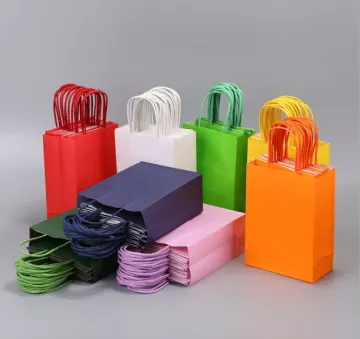 Customized take away tote fashion kraft paper bag