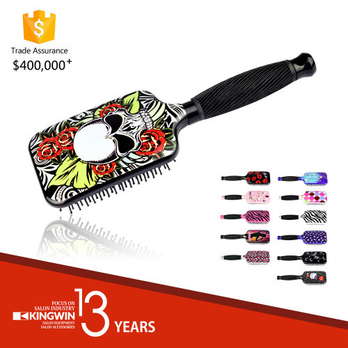 Paddle Brush With Skull Pattern