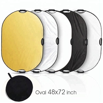 Professional Collapsible Multi-Disc Light Reflector 5 in 1 Oval 60X90cm 24inchX36inch with Handles