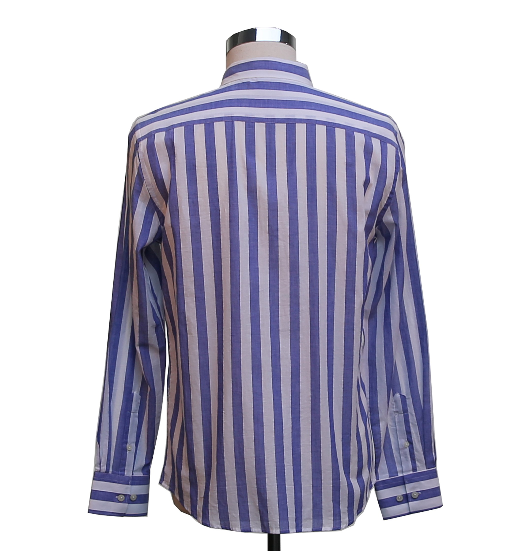 Casual Stripe Men's Shirt Button Front Closure