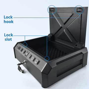 Hidden Safe portatile per impronte digitali in metallo Pistola sicura