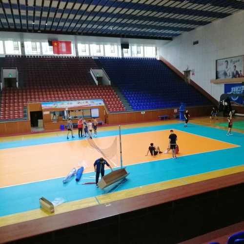 Piso de PVC para esportes internos de voleibol