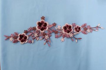 Iron on 3D Embroidery Rose Flower Patches