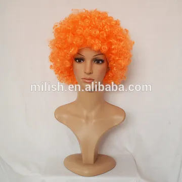 FBW-0199 Party cheap Dutch team cheering fun big orange afro wig