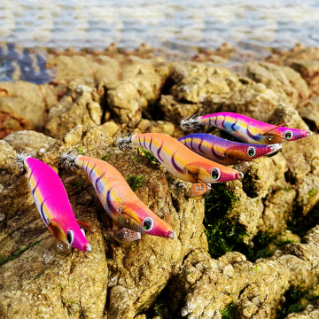 Egi squid jig lure yang bercahaya - payung jepun cangkuk kayu udang udang untuk jigging