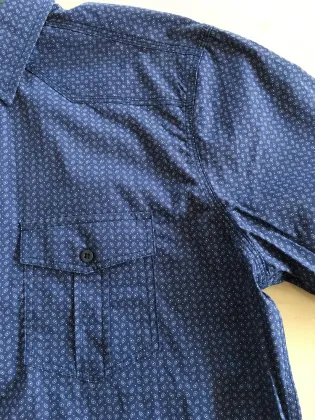 Short Sleeve Shirt Navy Printing