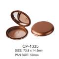 Boîtier compact cosmétique rond en plastique