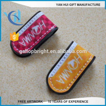 Custom PU Leather Magnetic leather strap clip