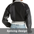 Short Black Women's Baseball Jacket