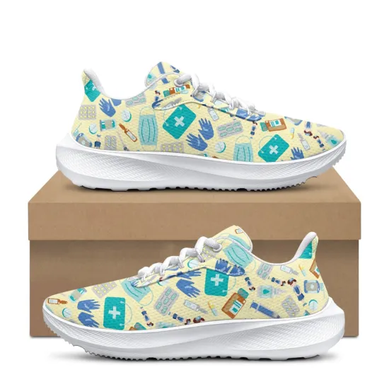 Cute Lace-Up Athletic Shoes for Men and Women - Breathable Mesh Running Shoes for Outdoor