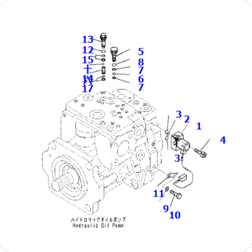 Wheel loader WA470-6 hydraulic pump 708-2G-03810