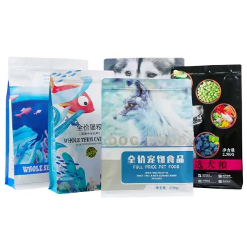 Custom Printed Aluminum Flat Bottom Pet Food Bag