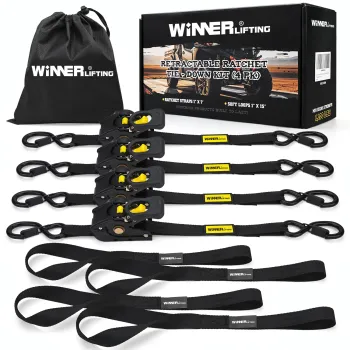 1 in Retractable RATCHET STRAPS