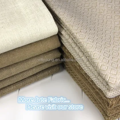100% Jute Fiber Yarn Burlap Fabric for Hessian Cloth Sackcloth Natural Pure Colour