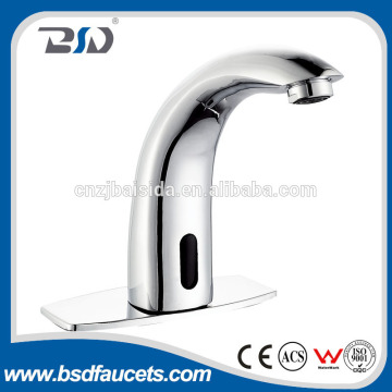 Brass chrome deck mounted adjustable automatic sensor basin faucet