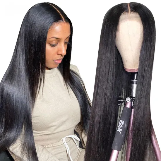 Yeswigs Peruvian Cuticle Aligned Virgin 180% Density Human Hair Full Hd Lace Front Wig Straight Lace Closure Wig For Black Women