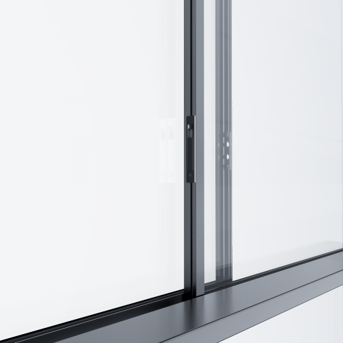 Janela deslizante de alumínio com 2 painéis Jazz Auto Lock