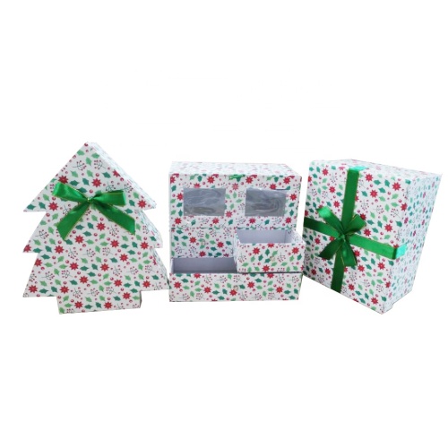 Luxury Christmas theme hardboard paper gift set packaging
