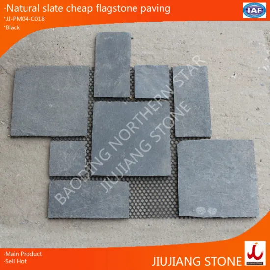 natural slate paving stone patio for landscaping