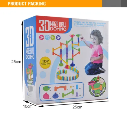 3D maze ball domino 74pcs children domino game