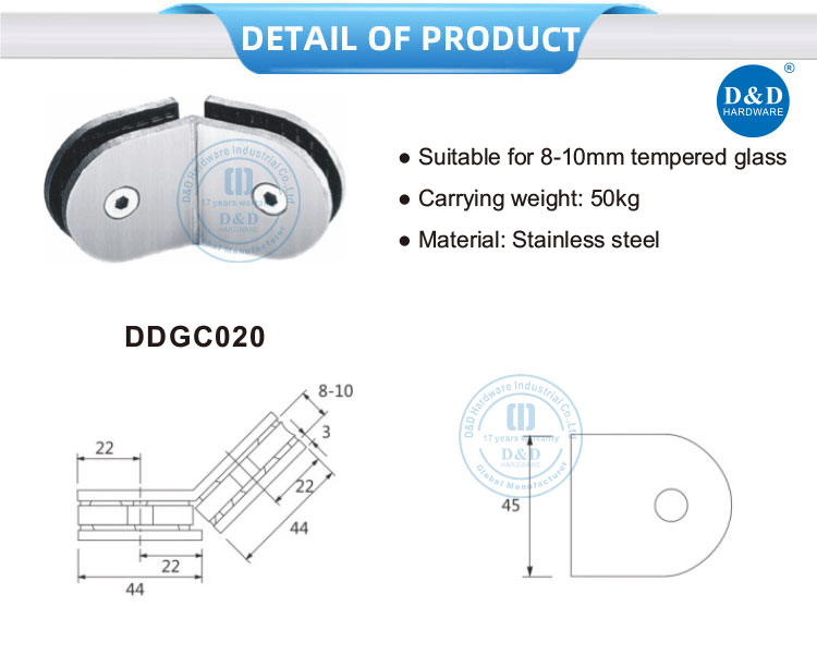clamps for shower glass
