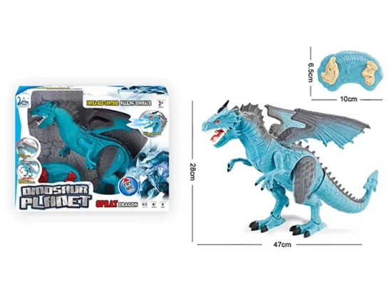 DINOSAUR ISLAND TOYS INFRARED R/C SPRAY DINOSAUR, WITH SOUND AND LIGHT