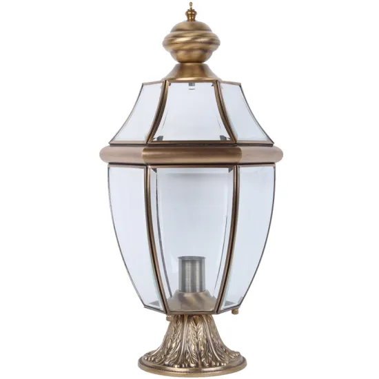Outdoor Pedestal Lantern - Decorative Garden and Fence Post Lights