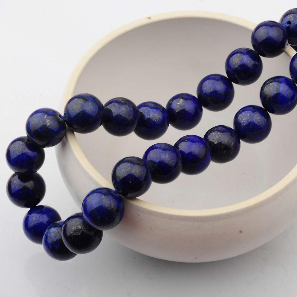 Perles rondes naturelles de lapis lazuli de pierres précieuses naturelles lâches de 14MM pour la fabrication de bijoux