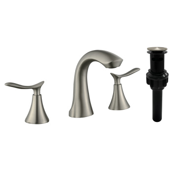 SHAMANDA 2 Handle Black Nickel Brass Bathroom Faucet