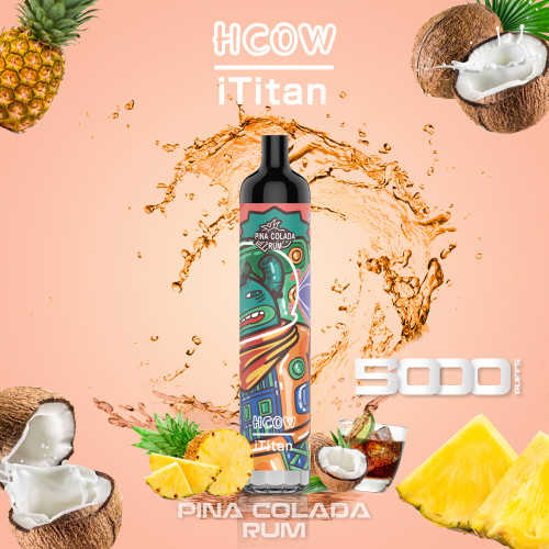 도매 hcow ititan 5000puffs 충전식 일회용 vape