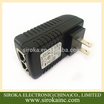 Generic 24V 1A wall plug US POE Power Adapter 100-240V power over ethernet adapter for IP Phone/Security Camera