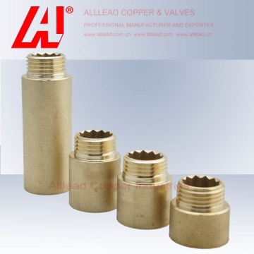 Threaded Pipe Extension Nipple Brass Fitting