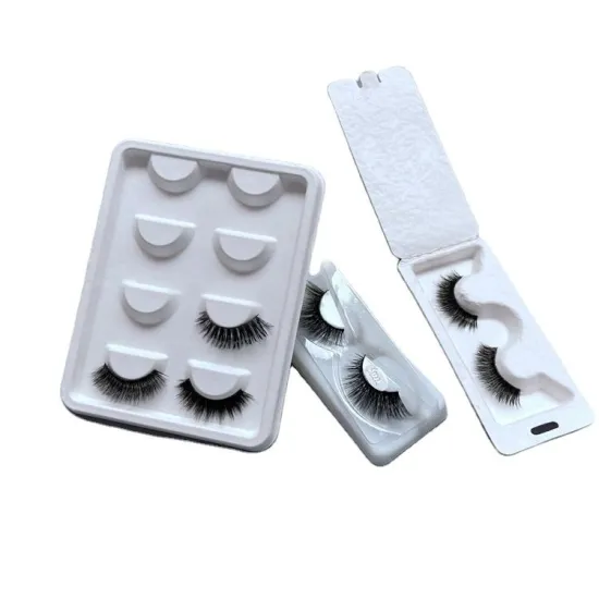 Eco-friendly pulp molded eye lash tray packaging box