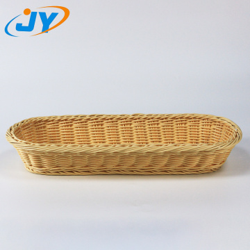 handweaved PP Rattan French long-bread Basket
