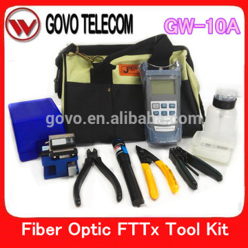 [NEW ARRIVAL] GW-10 series fiber optic FTTH/FTTx testing tool kits with VFL Power Meter and FIber Cleaver