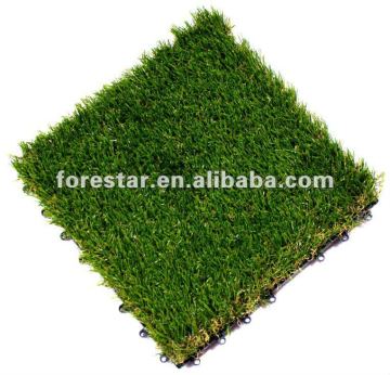 2016 new interlocking artificial grass tiles