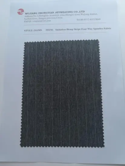Imitation Hemp Stripe Four Way Spandex Fabric