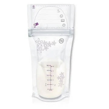 Self-standing freezer bag/breast milk storage bag